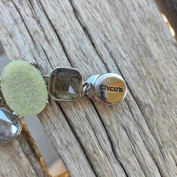 Chico's Goldtone and Chunky Flat Stone Sparkle Bracelet - Picture 6 of 6